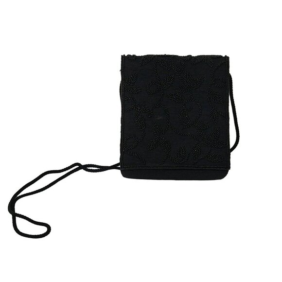 Specialty Collection Evening Crossbody Bag Black Purse Makeup Mirror Flap Close - Picture 2 of 13